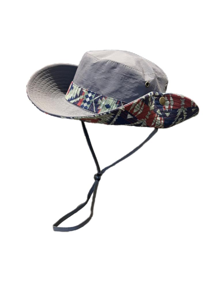 Summer outdoor sun hat men's and women's camping mountaineering hat waterproof quick-drying thin fishing basin hat