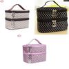 Borsa per Trucco Organizzatore Portatile da Viaggio con Doppia Cerniera per Uso Quotidiano da Donna