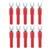 10pcs 4mm Fork Spade Wire Connectors U Type Electrical Crimp Terminal for Testing Multimeter