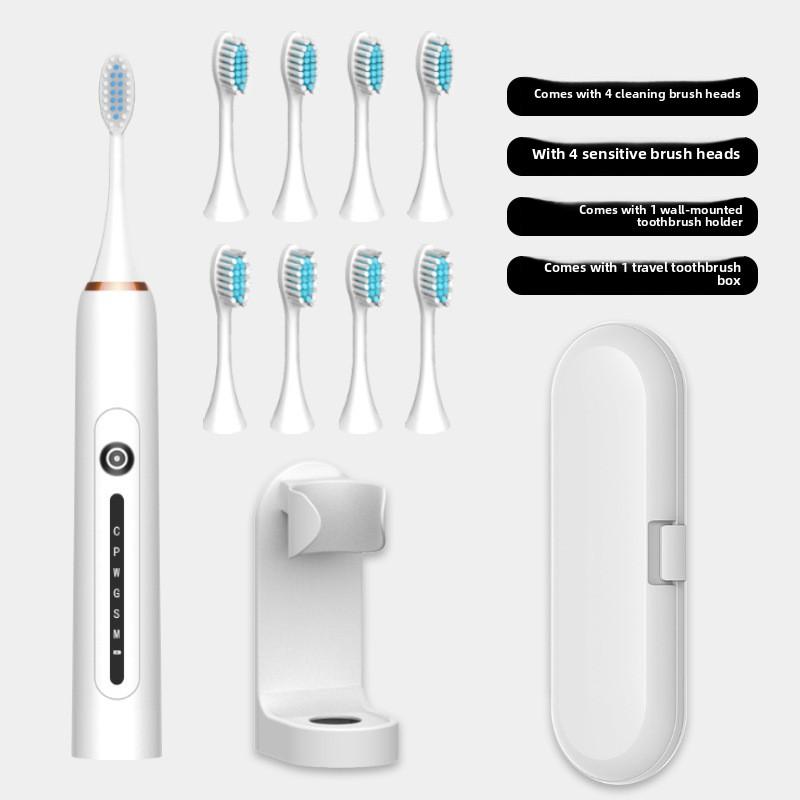 Weiche Borsten Elektrische Zahnbürste für Erwachsene Smart Home Schallzahnbürste Tragbar für Paare Lade-Set