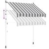 Manual Retractable Awning Anthracite and White 300 Cm