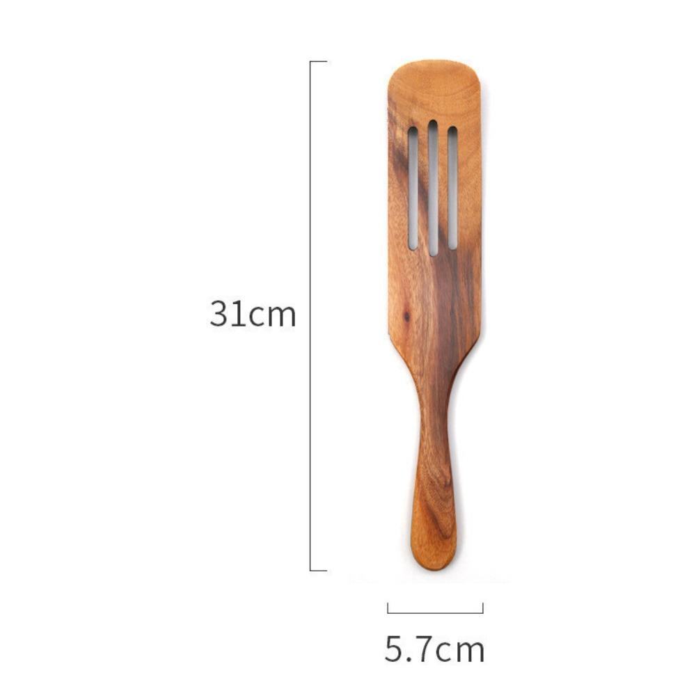 Heat Resistant Colander Spoon Teak Wood Teak Tableware For Nonstick Cookware