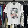 PURPLE letter print crew neck pullover short-sleeve 2023 summer new European and American trendy brand T-shirt collection tops