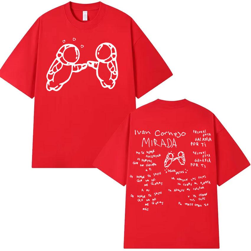 Ivan Cornejo Mirada Tour 2025 Letter Print T-Shirt Unisex Women Fashion Cotton Short Sleeve T-shirts Harajuku Cute Clothing T Shirt S