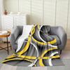 Geometric colored patterns digital-printed polyester Bedroom velvet flannel soft sofa cover blanket Fleece sofa cover blankets