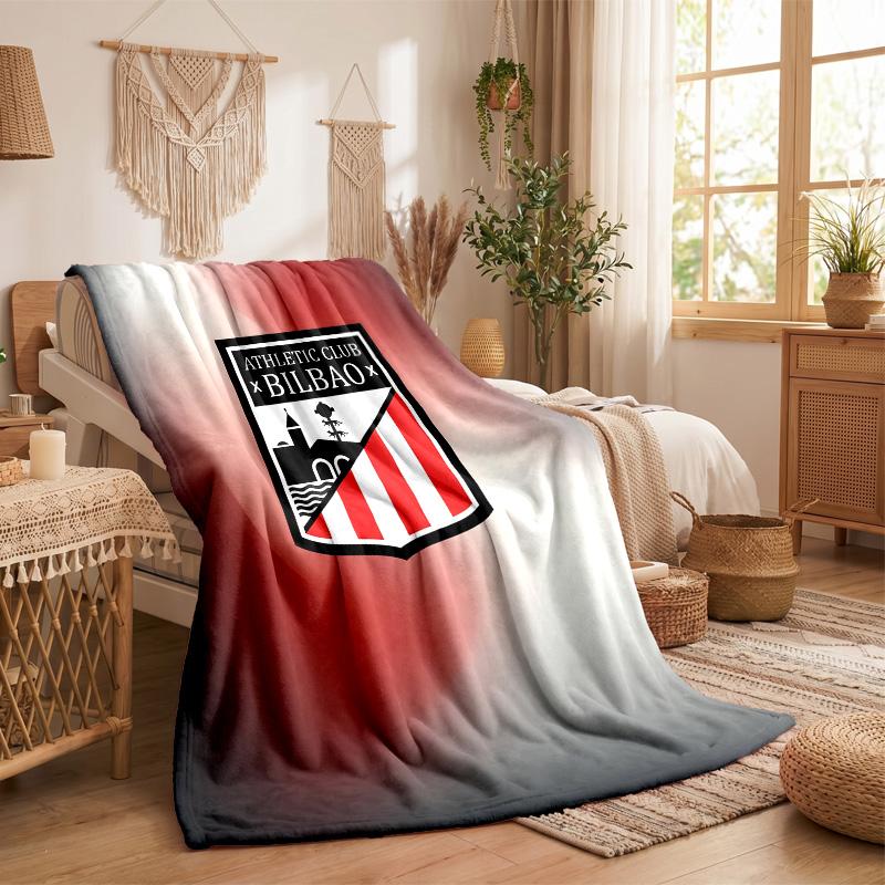 Athletic Bilbao Football Print Flannel Blanket Soft Warm Sofa Bed Throw Blanket For Home Office Bedroom