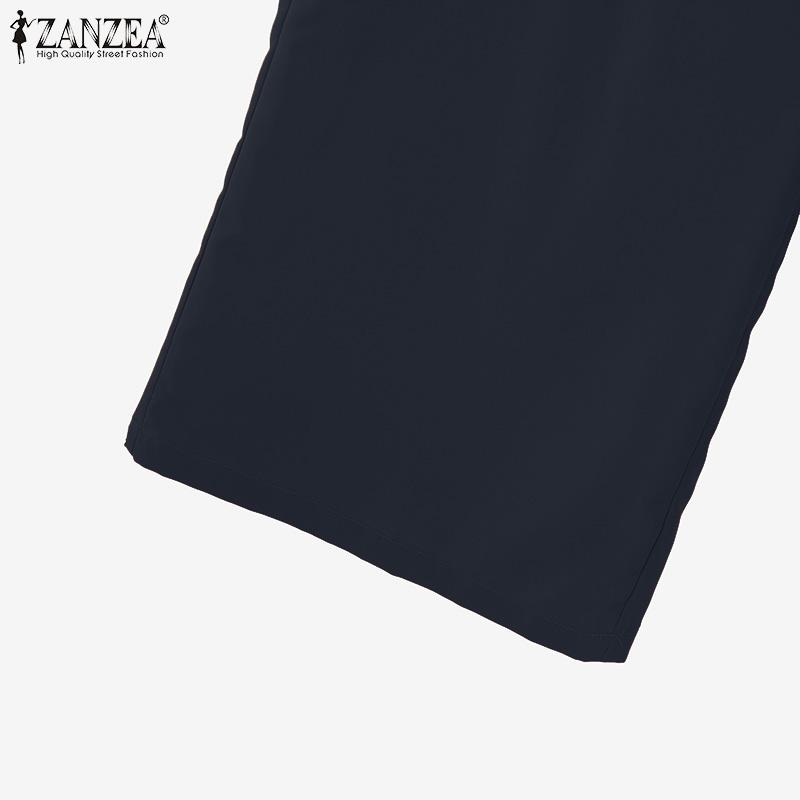 ZANZEA Dámská halenka s krátkým rukávem a kalhoty pro volný čas dvoudílné sady