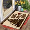 1Pcs Anti Fatigue Kitchen Rugs,Leopard Santa Hat  Print Waterproof Non-Slip Thick Cushioned Kitchen Mat Heavy Duty Comfort Standing Mat for Kitchen