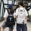 New Backpack Backpack Men and Women Junior High School High School Students Backpack Large Capacity Campus Canvas Double Back