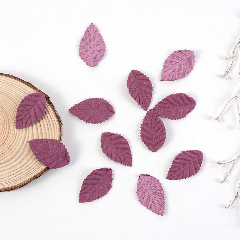 30Pcs 4CM Tree Leaf Artificial Flower Leaves For Home Wedding Decoration 2025 Fall Wreath Garland Bookmark Decor DIY Accessories