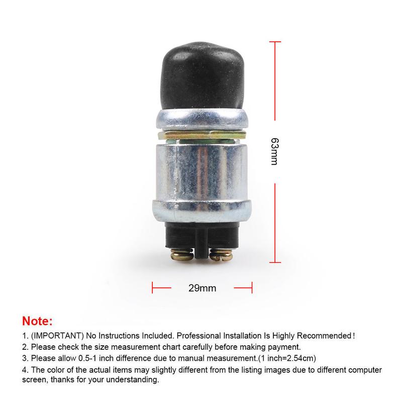Waterproof 50A 12V Car Boat Track Switch Push Button Horn Engine Start Starter TT101964