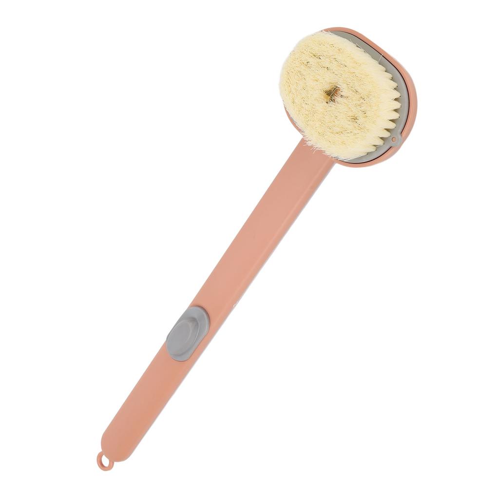 Bath Brush Long Handle Removable Brush Head Waterproof Comfortable Brush for Bathrom Pink