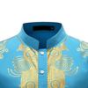 Men's Shirt - Autumn/Winter Casual Stand Collar, Hot Stamping, Medium Long Style (CG9)