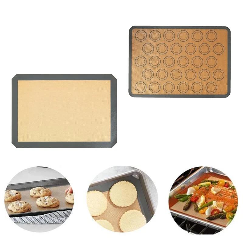 Non-Slip Silicone Baking Mat Dough Rolling Pad Non-Stick Kneading Board Macaron Baking Sheet Fondant Sugar Art Mat for Baking