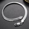 Unisex Bracelet Silver Color Polished Electroplated Lightweight Alloy Wrist Jewelry Anniversary Birthday Gift