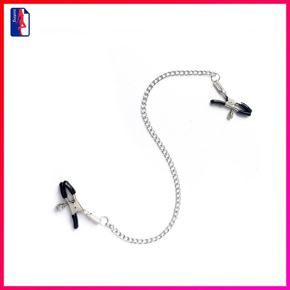 New Stainless Steel Metal Chain Nipple Milk Clips Breast Clip Sex Slaves Nipple Clamps Sex Toys Butterfly Style For