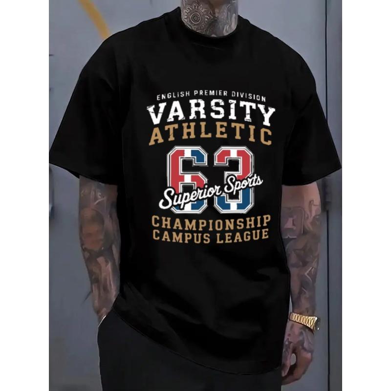 European Sizes Funny Round Neck T-shirt Mens Funny Graphic Comfortable Activewear, Perfect for Gifts Summer and Spring Season Hip-hop Streetwear