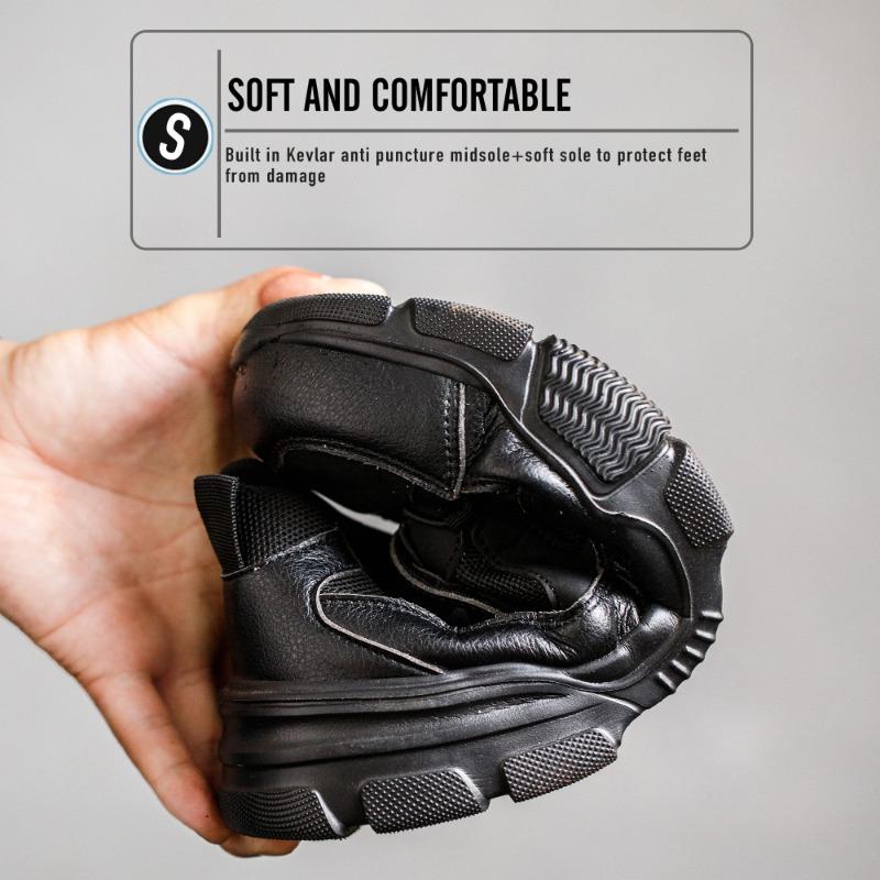 New 2024 Fashion Men's Protective Labor Shoes Sneakers Steel Toe Cap Indestructible Construction Anti SmashSafety Woek Boots