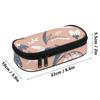 Pen Case Printed 300D Polyester Spacious Storage Smooth Zipper with Main Compartment Mesh Pocket and Pen Slots for Everyday Study