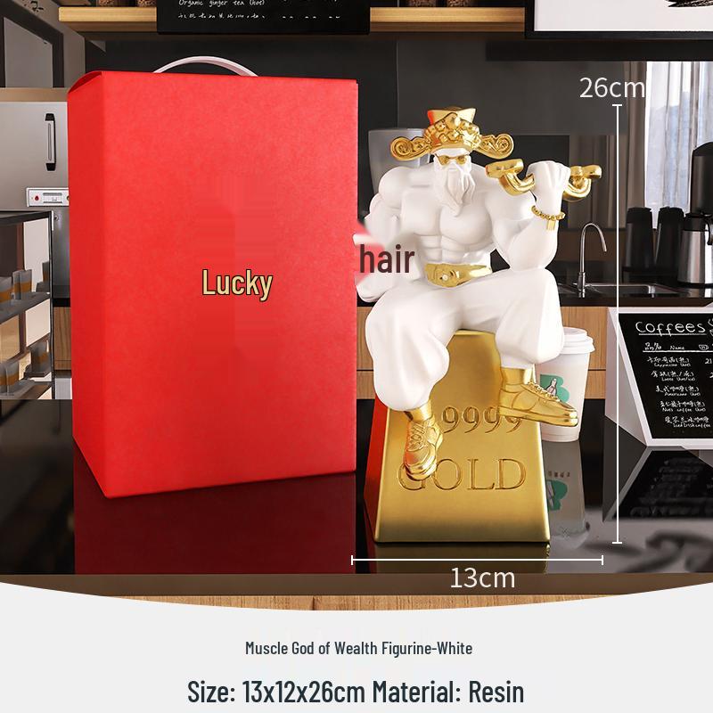 Muscle Grandpa Figurine: Gym-Themed Birthday Gift & Office Decor