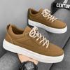 Canvas men's shoes autumn breathable niche design versatile casual board shoes men's inner height increase black sports trendy shoes