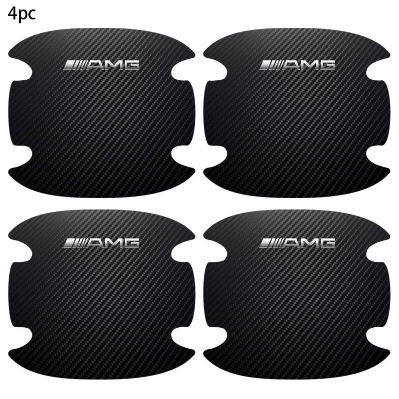 4PCS Car Door Handle Protection Sticker Emblem Car Styling for Mercedes Benz A C E GLC Clase CLA X253 W203 W204 W205 W213 W212