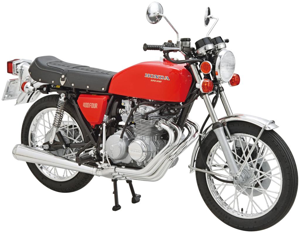 AOSHIMA The Bike Series Honda CB400F CB400FOUR 1974 Plastic Model Molding Color 1/12 No.3