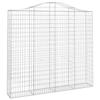 VidaXL 2x Arched Gabion Baskets Arched Gabion Cages Gabion Walls Garden Fences Terrace Outdoor 3145514