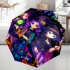 Parapluie Automatique Thème Chasseurs de Démons KPop, Léger et Portable, 8 Baleines, Parfait pour les Voyages en Plein Air, Anniversaires, Noël, Cadeaux.