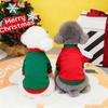 Winter and Autumn Season Christmas Color Dog Sweatshirt Pet Clothing Graphic Multi-color Pullover with Sleeves Cat Coat