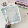 Clear Photo Album Case With Zippered Closures PVC Binder 6 Rings Cover For Kpop Fan Small Card Organization Protectors