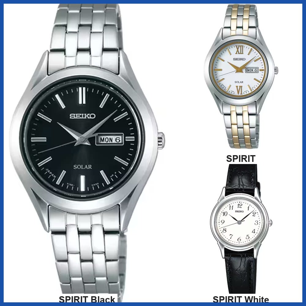 Seiko Spirit SPIRIT Series Women's Quartz Wrist Watch - Black / Silver STTC005 STPX031 STPX033 Gift Casual Business Sports Student