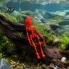 Desktop Gadgets for Pranks Dancing Skeleton Aquarium Bubbler, Halloween Dynamic Fish Tank Ornament, Skull Magnets Refrigerator 3D Printed Articulated