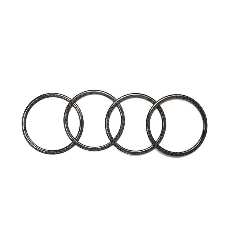 For BMW X5 F15 X6 F16 2014 2015 2016 2017 2018 Carbon Fiber Door Speaker Ring Loudspeaker Cover Protective Trim 4pcs