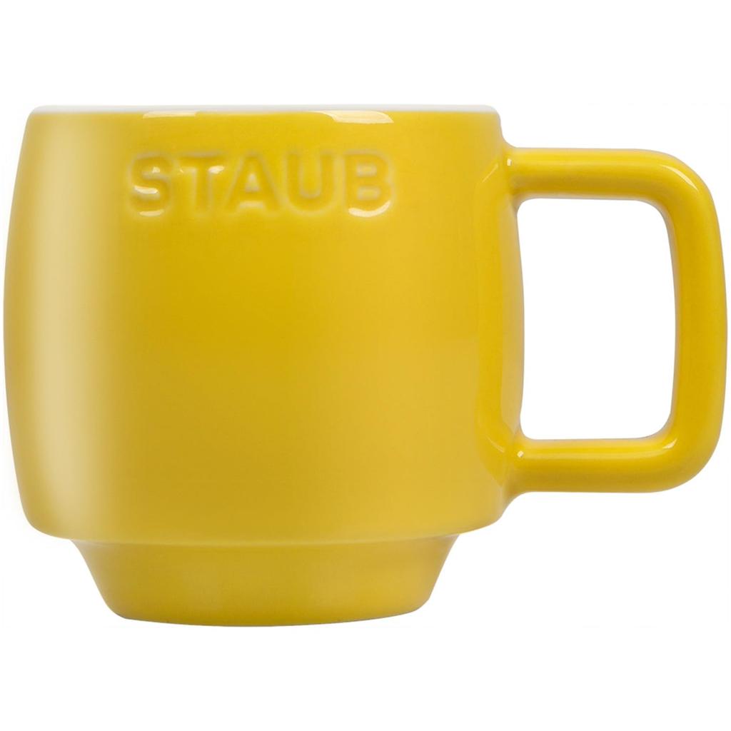 Keramický hrnek Staub Mug XS Citron Espresso Keramický hrnek vhodný do mikrovlnné trouby Japonský keramický stohovací hrnek "Stacking 100ml" [Autorizovaný produkt] Z1029-084