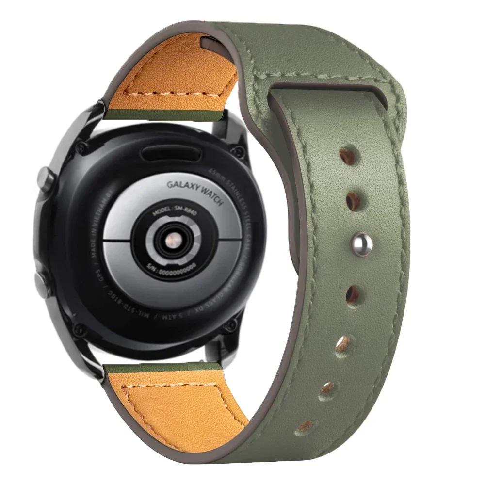 Lederarmband Für Samsung Galaxy Watch 7/6/5/pro/4/Classic/Active 2 20mm 22mm Armband Amazfit GTS/GTR 4/3/2 mini bip-lite Band