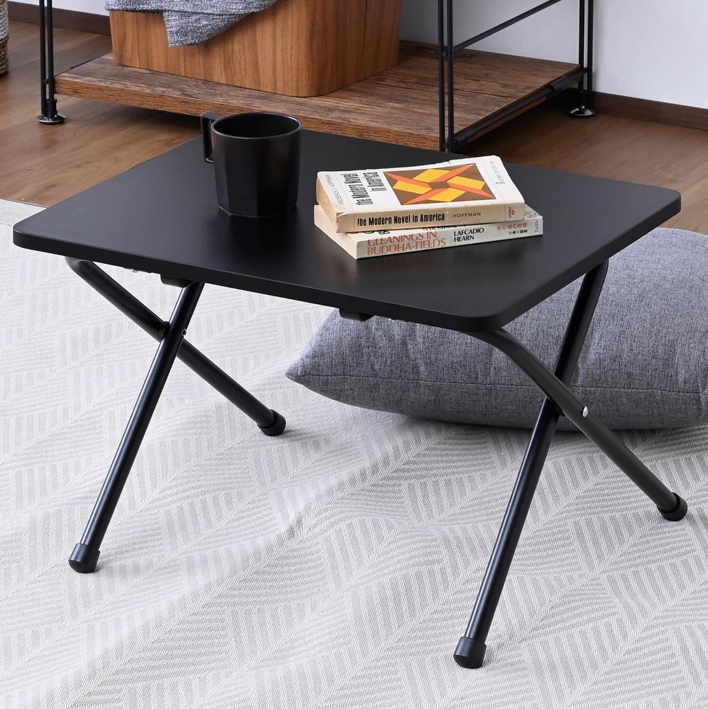 Yamazen Folding Coffee Mini 50cm Wide x 44cm Deep x and Heat Perfect for Single Fully and Ideal for Telework RYST-5040L (BK/BK4) Table, Table, 35.5cm