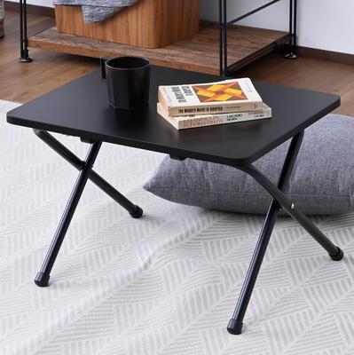 Skládací kávový mini stolek 50 cm široký x 44 cm hluboký x a tepelně odolný, ideální pro jednu osobu a pro telepráci RYST-5040L (BK/BK4) Stůl, Stůl, 35,5 cm