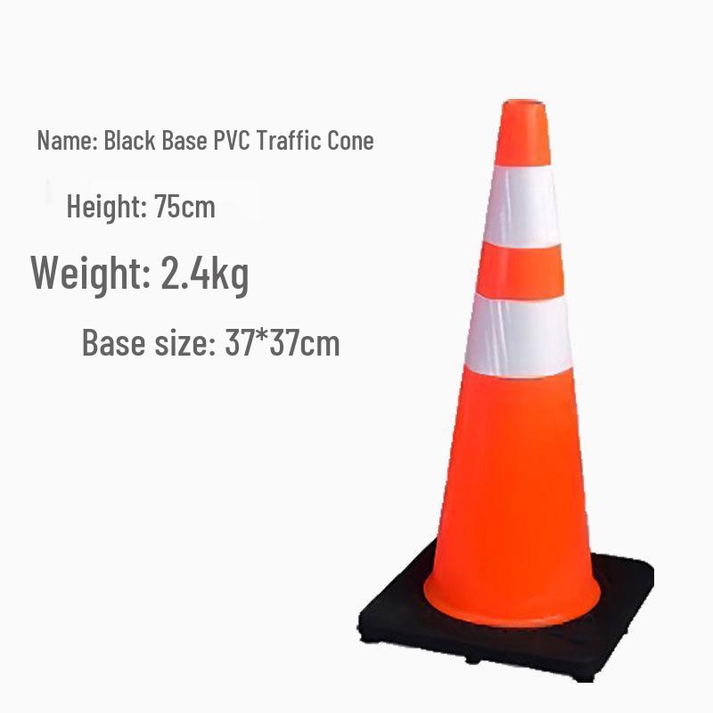Reflective Red PVC Traffic Cone - Road Safety Warning Barrier