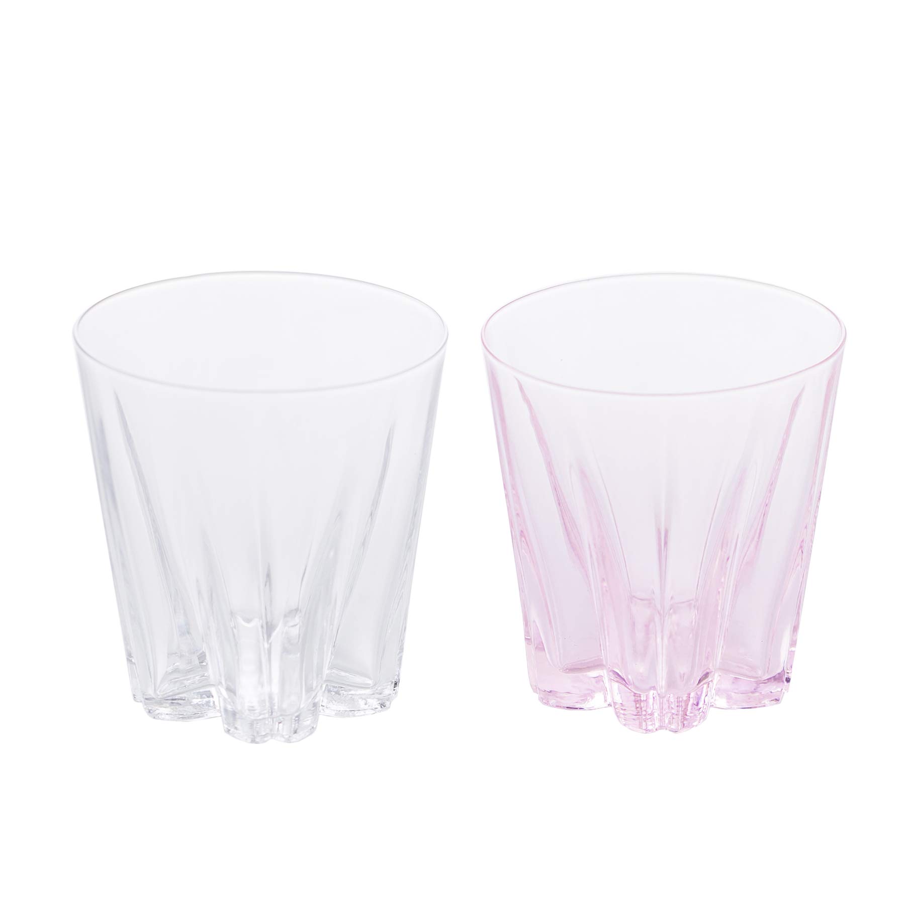 

Hyaku Percent Rocks Glass Red and White 260cc SAKURASAKU Glass Set of 2 (100%) [Sakurasaku Glass] SG-01RP