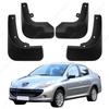 4 Stück Langlebige ABS-Schmutzfänger für Peugeot 207 Limousine 2006-2013 2007 2008 2009 2010 2011 2012 2013 Spritzschutz Schmutzfänger Kotflügel