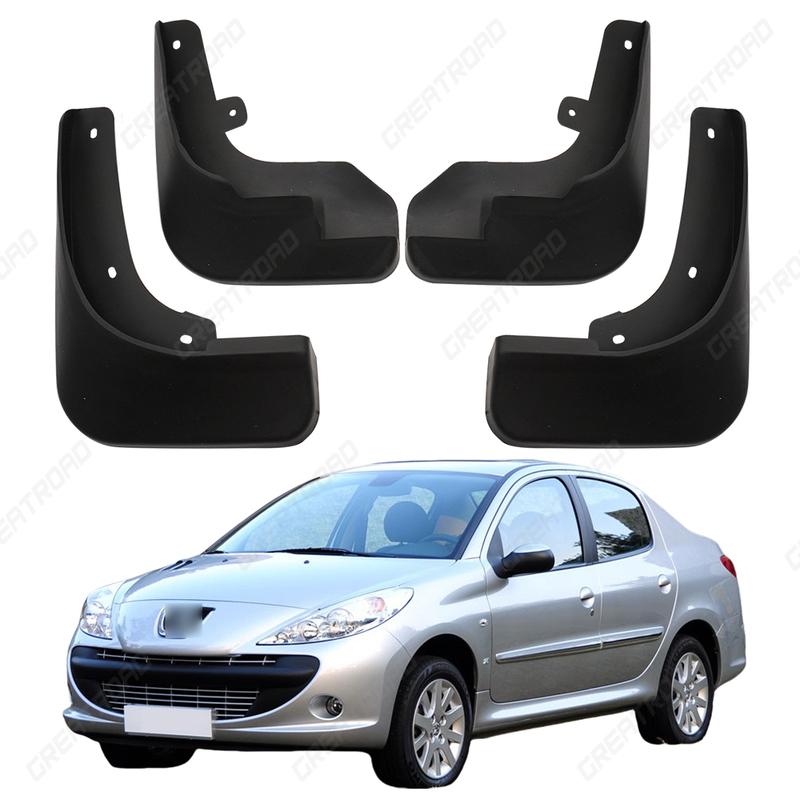 4 Stück Langlebige ABS-Schmutzfänger für Peugeot 207 Limousine 2006-2013 2007 2008 2009 2010 2011 2012 2013 Spritzschutz Schmutzfänger Kotflügel