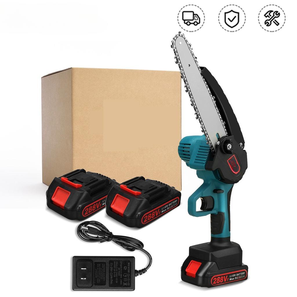 8Inches 288Vf Electric Chain Saw Cordless Chainsaw Woodworking Pruning ChainSaw One-handed Garden Logging Power Tool