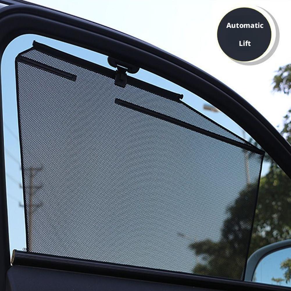 Car Window Sunshade Automatic Retractable Curtain Summer UV Protection Mesh Privacy Universal Side Window Cover Accessories
