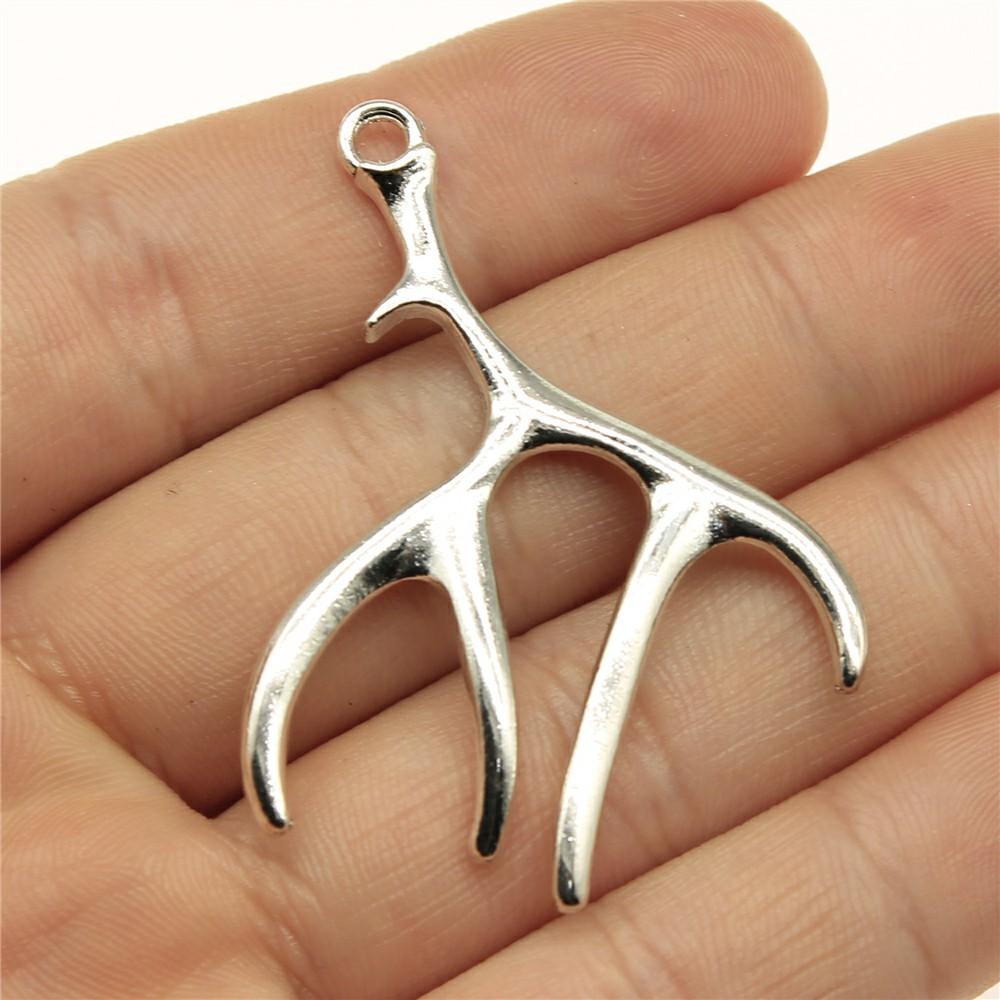 10pcs Charms Christmas Deer Antique Bronze Silver Color Pendants Making DIY Handmade Tibetan Silver Color Jewelry
