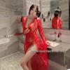 European & American Sexy See-through Mesh Lingerie Robe for Women