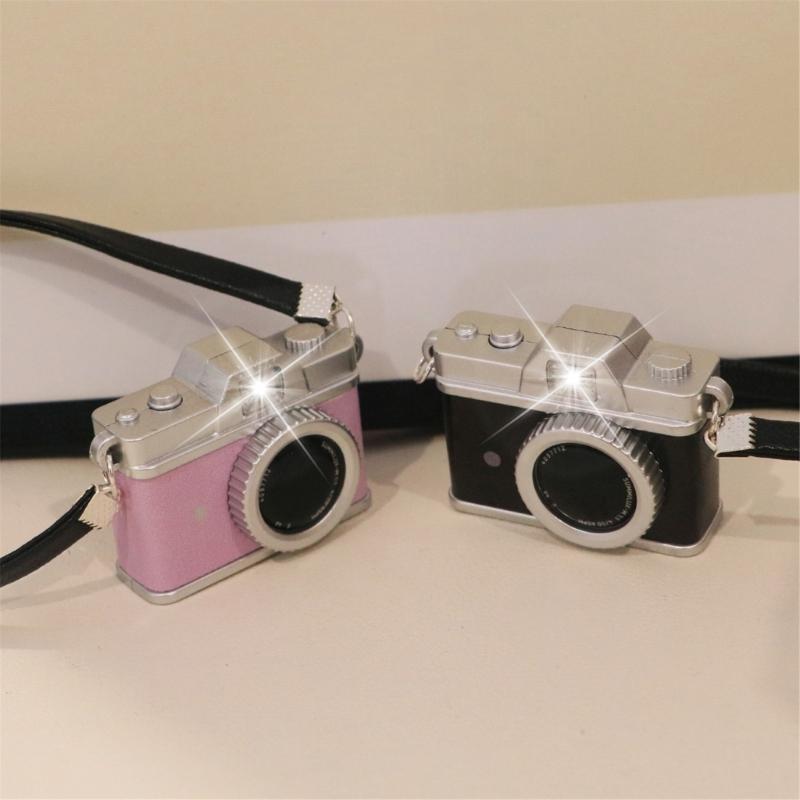 Miniature Camera Pendant Keychain With Light And Sound Detail Compact Size Ornament For Daily Use Gifting