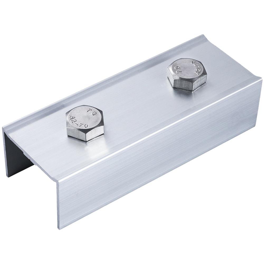 Set of 8 Aluminum Alloy Solar Panel Bracket Connectors 120 by 41 by 30 Mm for Reliable Solar Panel Frame Installation