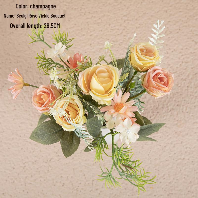 Rose Daisy Bouquet INS Style Artificial Flower for Home Decoration and Weddings - MW66794