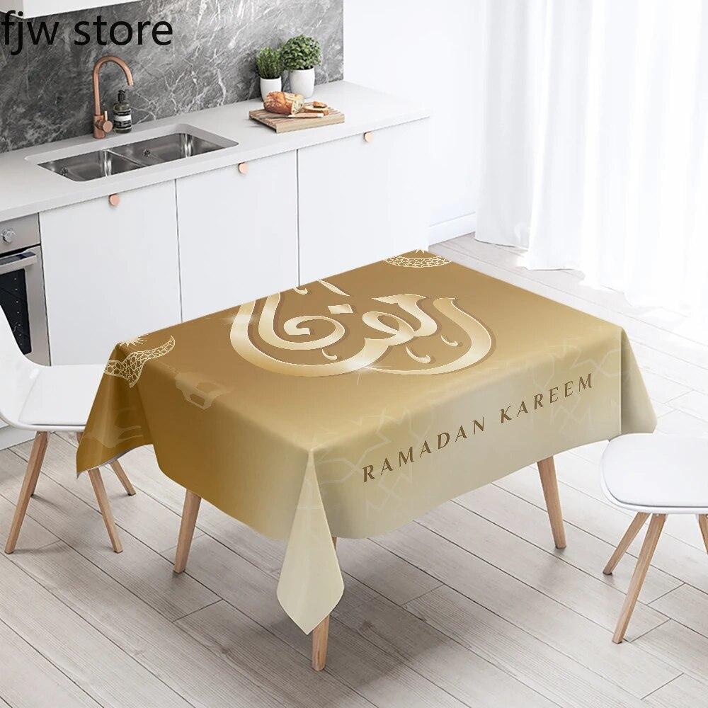 Ramadan Home Decoration Tablecloth Islamic Muslim Mosque Ramadan Kareem Decorative Tablecloth